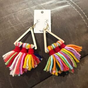 Vibrant Multicolor Tassel Earrings